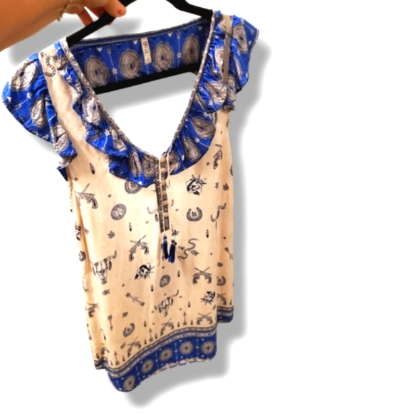 NWOT Vintage Spell Designs Coyote White Open Back Bohemian Mini  Dress Medium - Picture 6 of 16